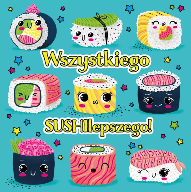 Karnet. Wszystkiego najlepszego! Sushi - tantis.pl