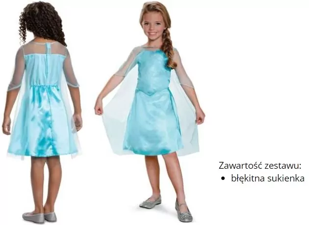 Strój Kraina Lodu Elsa 109-123cm (5-6 lat) - tantis.pl