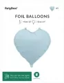 Balon foliowy Serce 45cm mglisty niebieski - tantis.pl