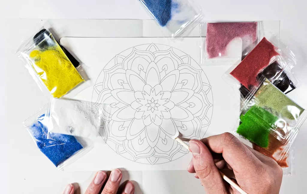 Piaskowe Malowanki Mandala 1 Sand Art - tantis.pl