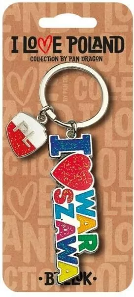 Brelok I love Poland. Warszawa - tantis.pl