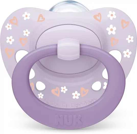NUK. First Choice. Smoczek. 0-6 miesięcy. Fioletowy. 2 sztuki - tantis.pl