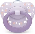 NUK. First Choice. Smoczek. 0-6 miesięcy. Fioletowy. 2 sztuki - tantis.pl