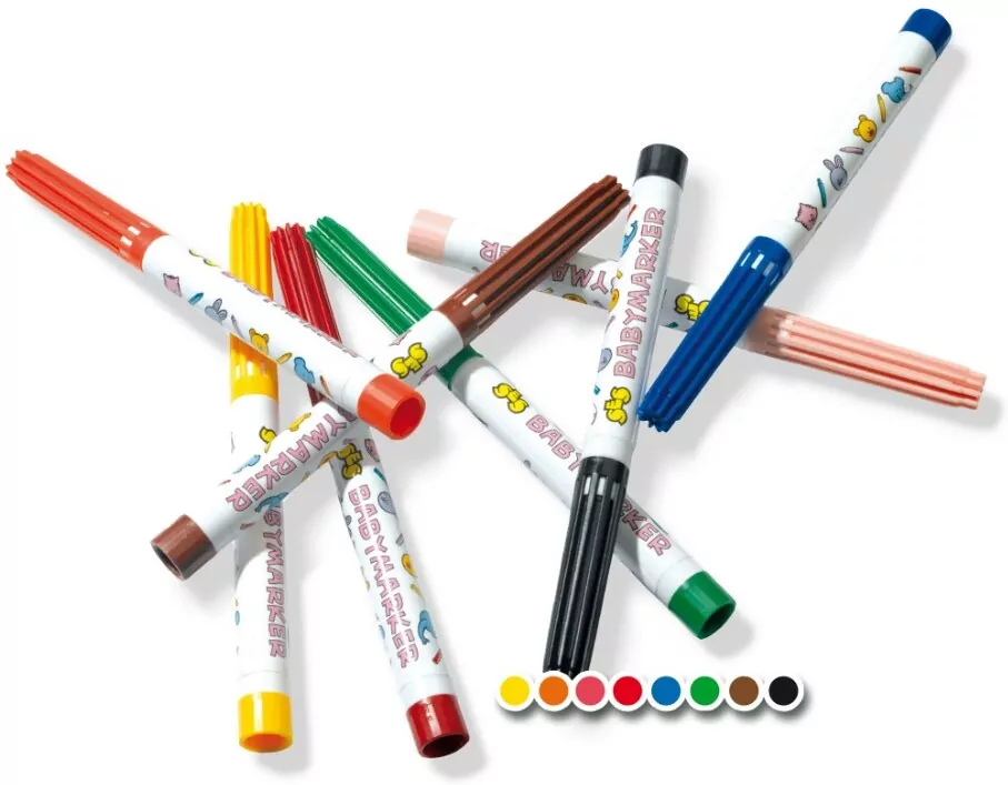 Mazaki do tkanin 8 kolorów baby markers - tantis.pl