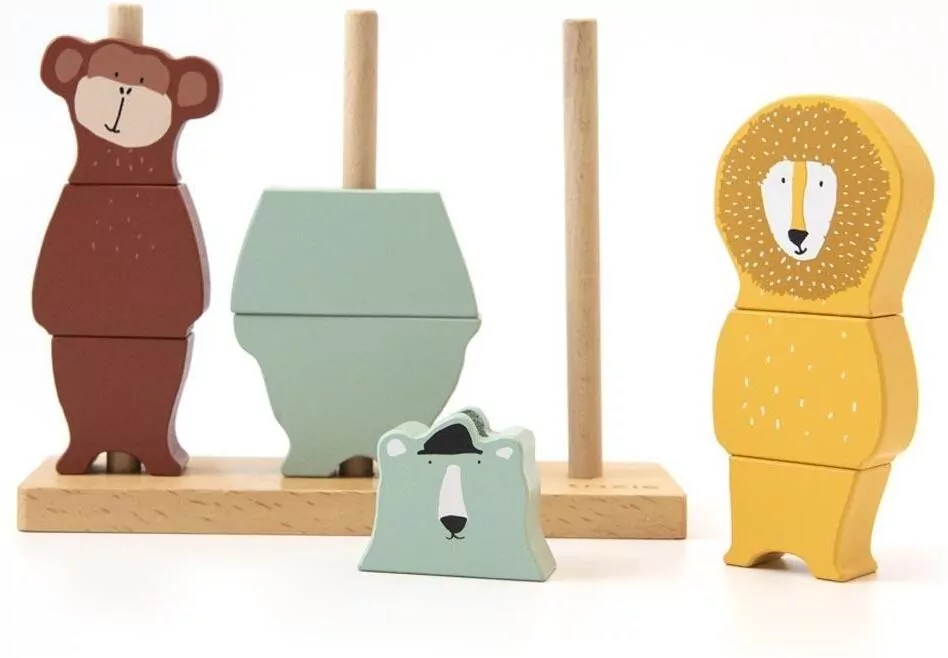 Układanka drewniana ze zwierzątkami Trixie Baby - tantis.pl