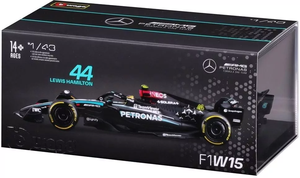 Mercedes-AMG Petronas F1 W15 Hamilton 1:43 BBURAGO - tantis.pl