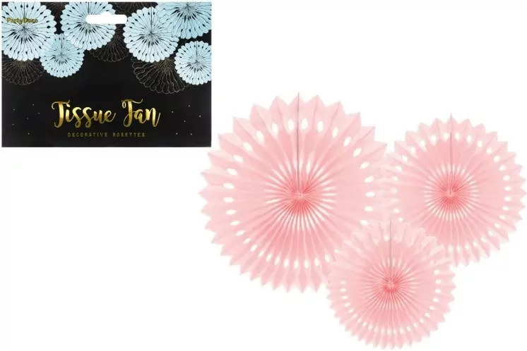 Rozety dekoracyjne różowe 20-30cm - tantis.pl