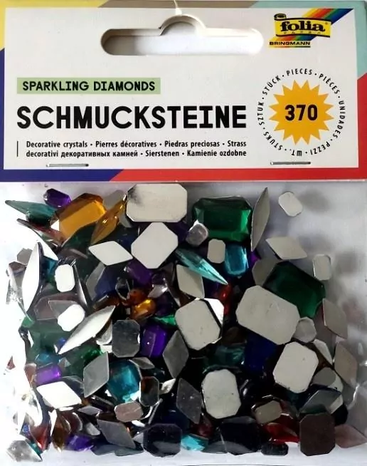 Kamyczki ozdobne diamenty 370szt - tantis.pl