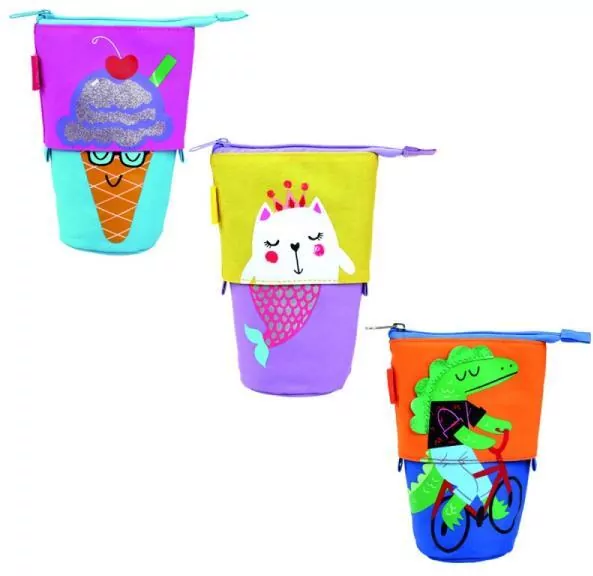 Piórnik kosmetyczka stojący, mix - tantis.pl