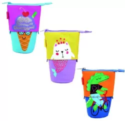 Piórnik kosmetyczka stojący, mix