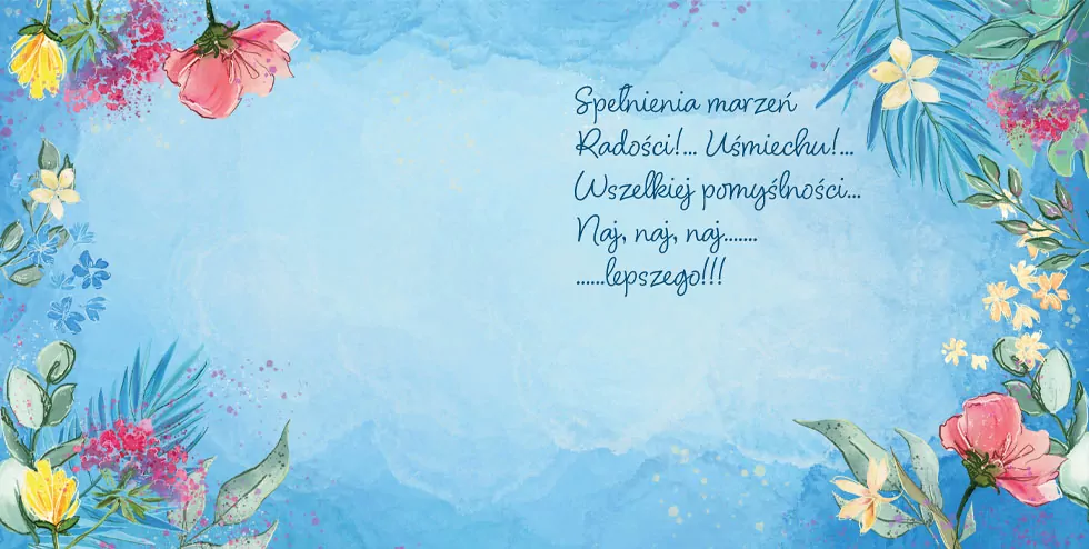 Karnet KW Balon w kwiatach - tantis.pl