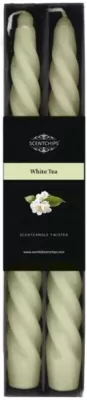 Świeca stołowa zakręcona White Tea