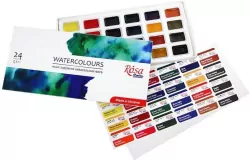 Farby akwarelowe w kostkach 2,5ml, 24 kolory