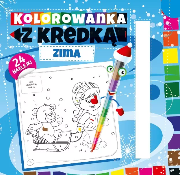 Kolorowanka z kredką. Zima - tantis.pl