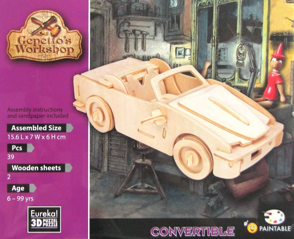 Łamigłówka drewniana Gepetto - Kabriolet G3 - tantis.pl