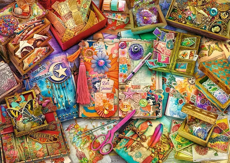 Trefl. Puzzle 1000. Biurko dziennikarza - tantis.pl
