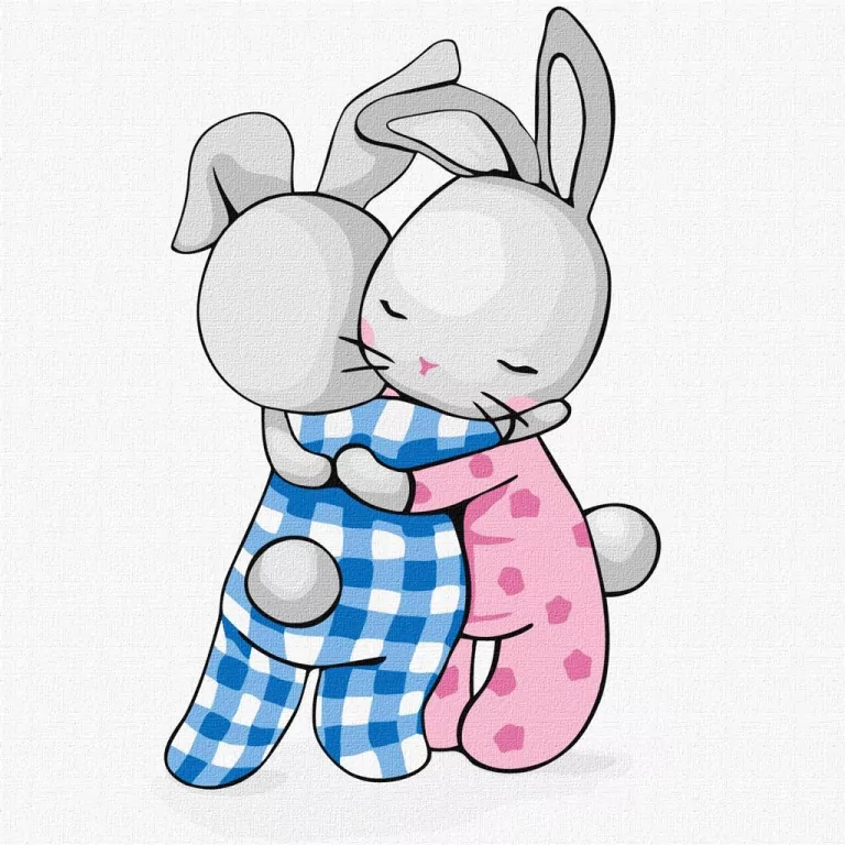 Malowanie po numerach - Uściski Kids 25x25cm - tantis.pl