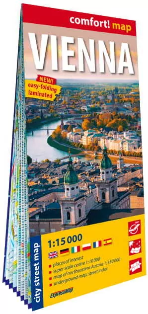 Comfort! map Vienna (Wiedeń) 1:15 000 plan w.2025 - tantis.pl