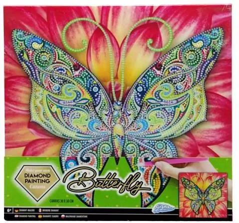 Diamentowe malowanie Motylek 30x30cm - tantis.pl