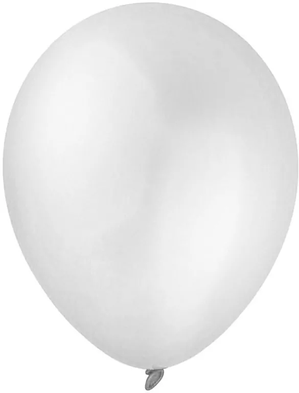 Balony metalik białe 23cm - tantis.pl