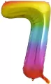 Balon foliowy B&C cyfra 7 tęczowa 85cm - tantis.pl