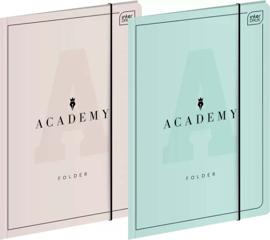 Teczka z gumką A4+ ACADEMY pastel INTERDRUK mix cena za 1 szt - tantis.pl