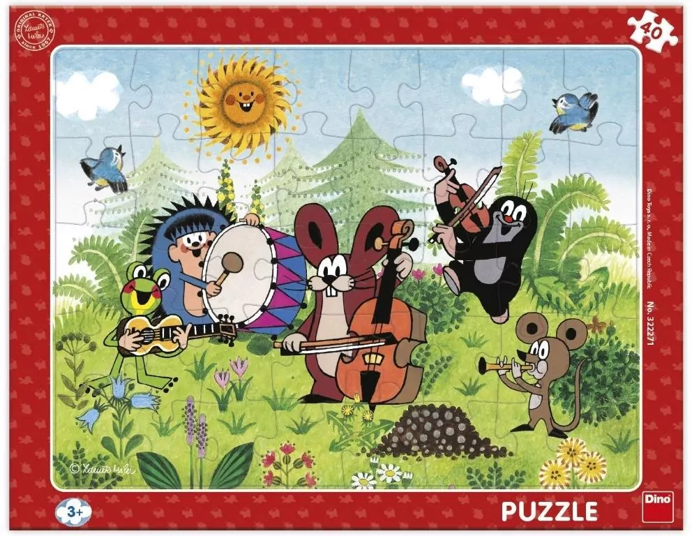 Puzzle ramkowe Krecik Orkiestra 40el - tantis.pl