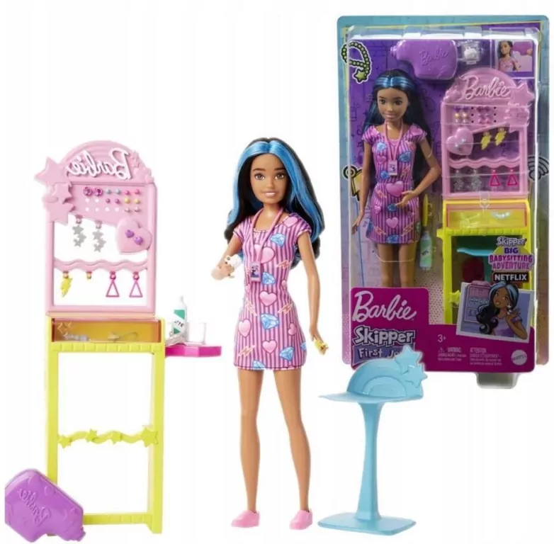 Barbie Skipper. Pierwsza praca. Przekłuwanie uszu - tantis.pl