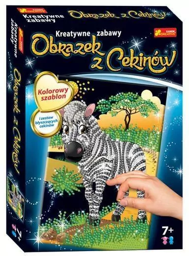 Obrazek z Cekinów. Zebra - tantis.pl