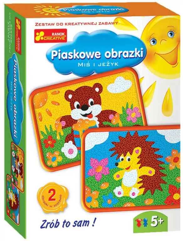 Piaskowe obrazki - Miś i jeżyk - tantis.pl