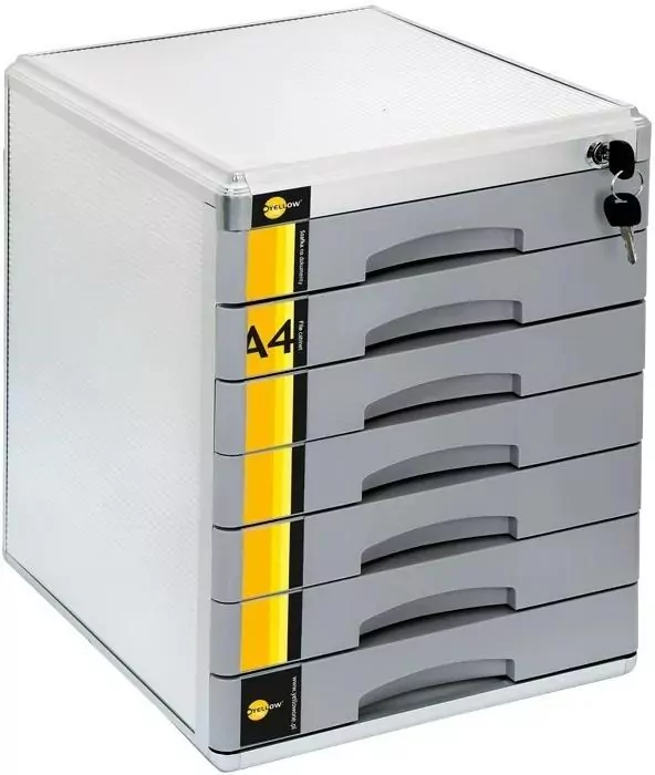 Szafka na dokumenty 7 szufl. metalowa YELLOW ONE - tantis.pl