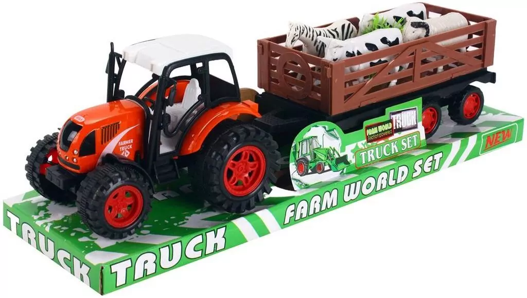 Traktor z przyczepą i zwierzętami - tantis.pl