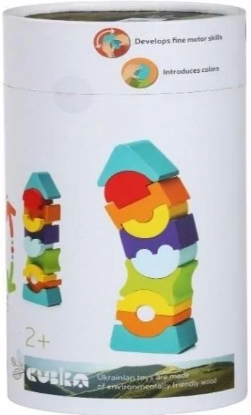 Drewniana balansująca wieża. Cubika - tantis.pl