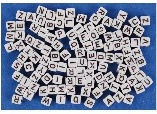 Koraliki ABC białe - tantis.pl
