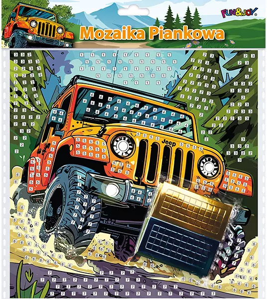 Mozaika piankowa auto terenowe 25x25cm - tantis.pl