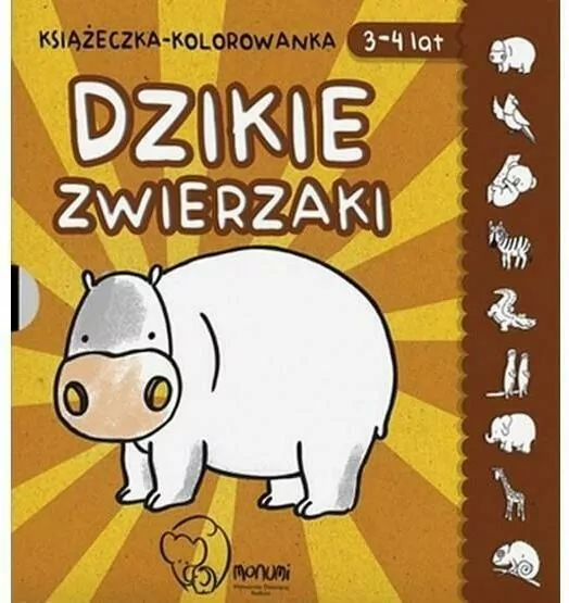 KSIĄŻECZKA KOLOROWANKA DZIKIE ZWIERZAKI - tantis.pl