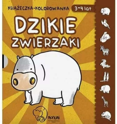 KSIĄŻECZKA KOLOROWANKA DZIKIE ZWIERZAKI