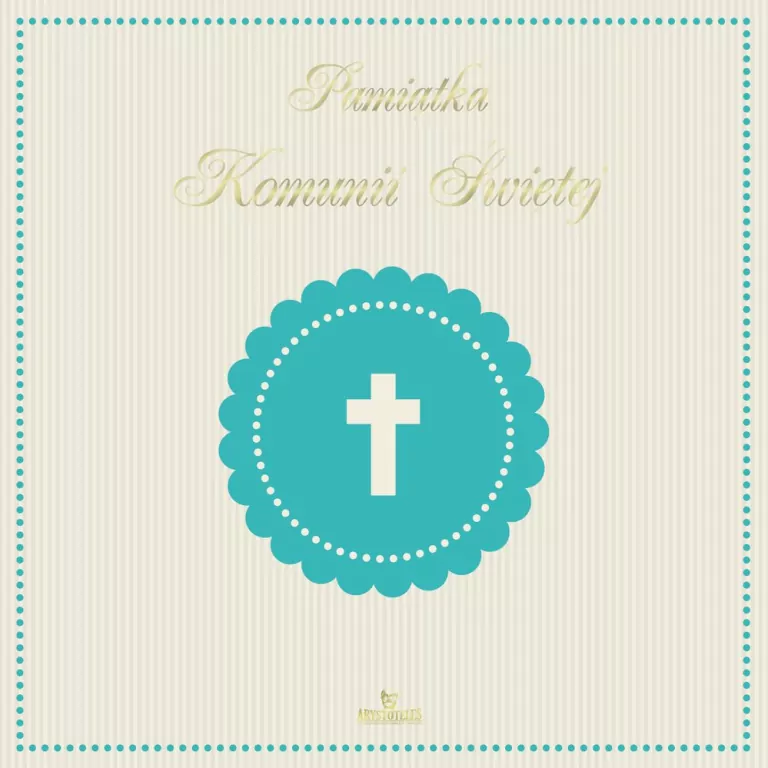 Pamiątka Komunii Świętej, wersja niebieska - tantis.pl