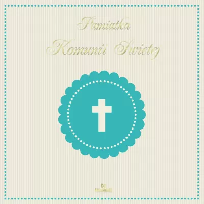 Pamiątka Komunii Świętej, wersja niebieska
