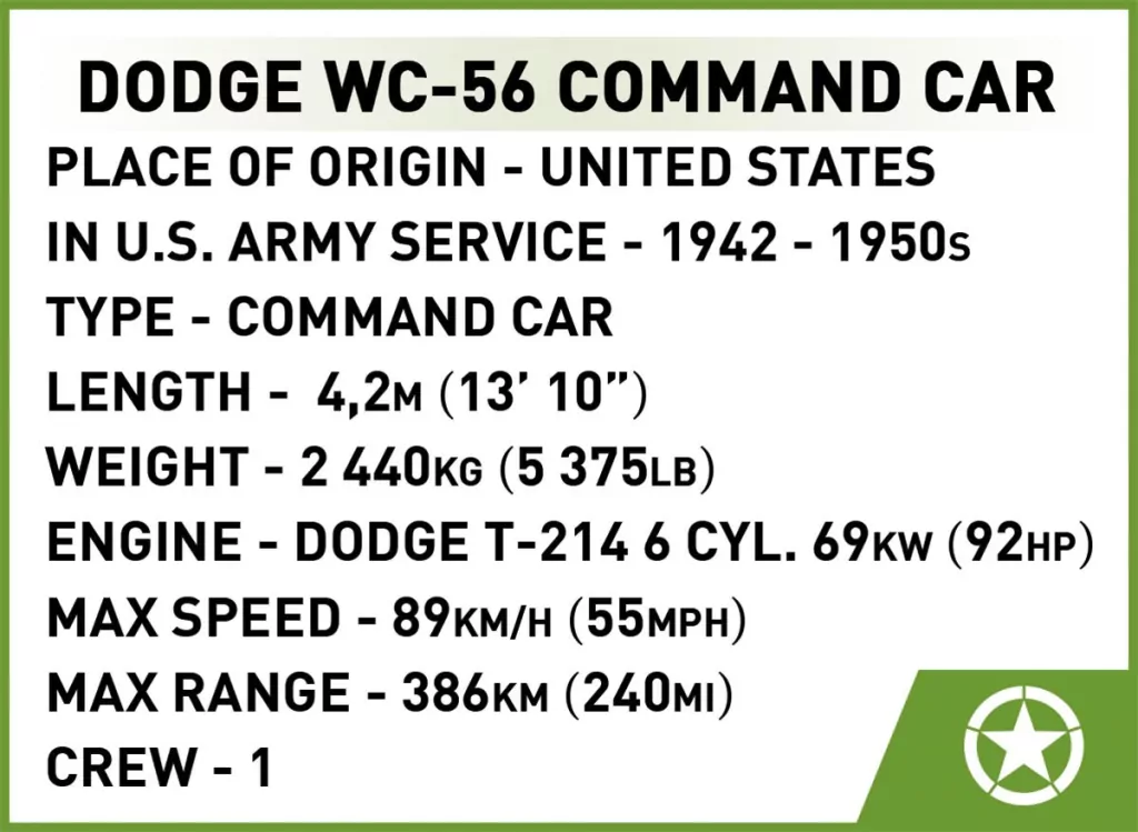 HC WWII Dodge WC-56 Command Car - tantis.pl