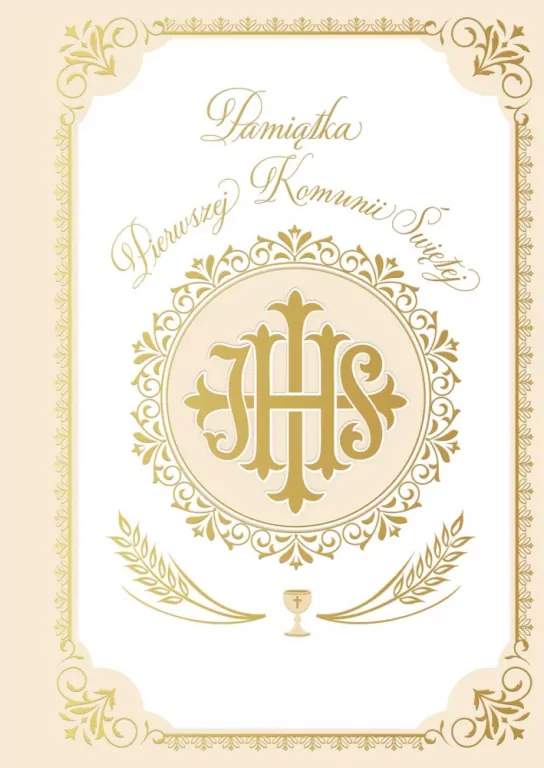 Książeczka A5 Pamiątka Komunijna. Ornament - tantis.pl