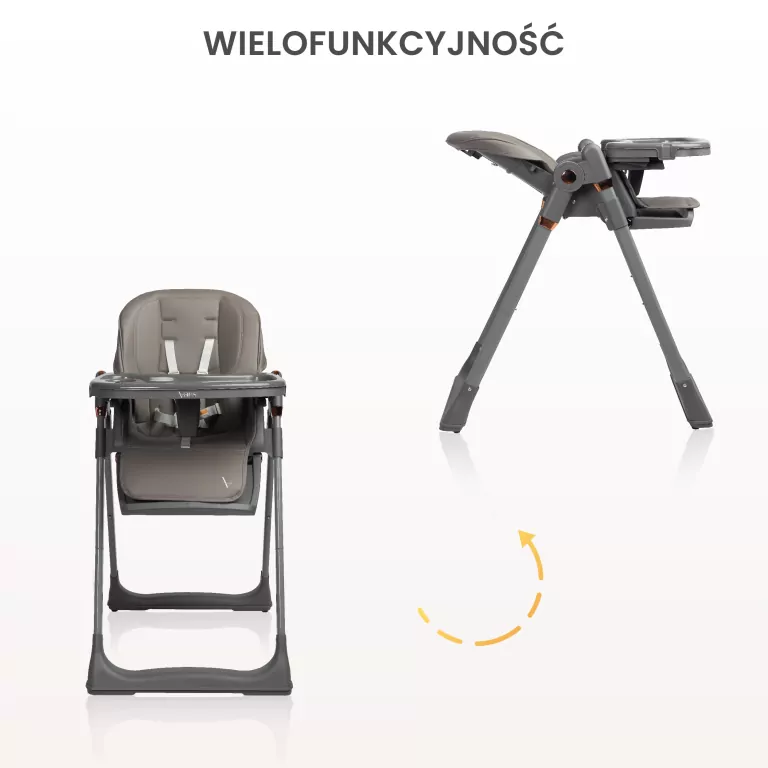 Caretero Krzesełko do karmienia Vars grey - tantis.pl