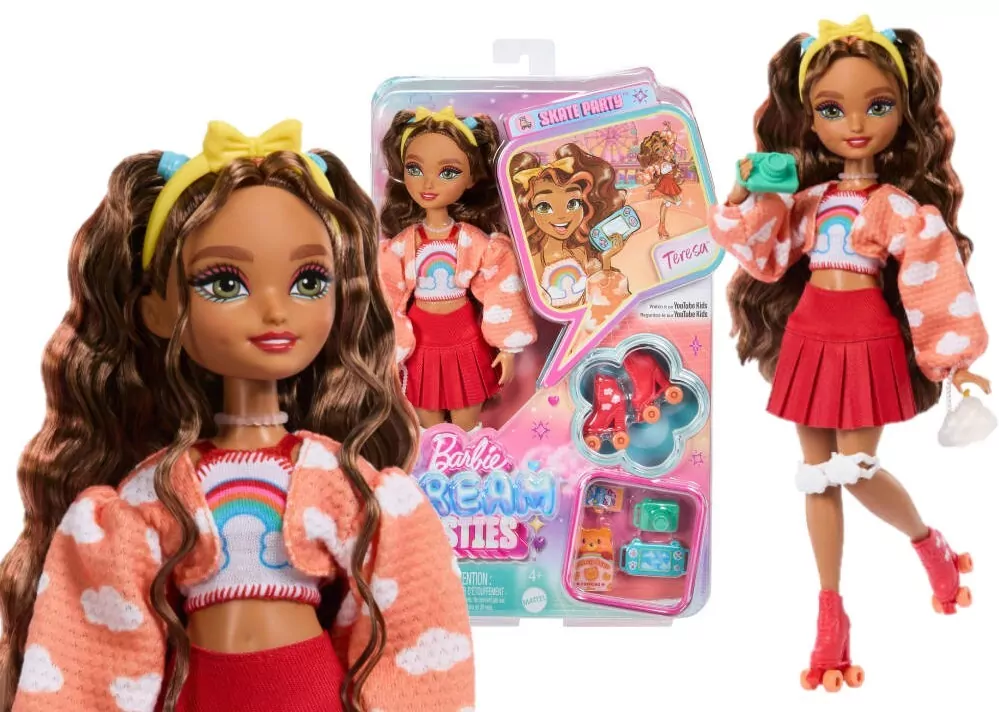 Barbie DreamBesties. Teresa na wrotkach JFX98 - tantis.pl