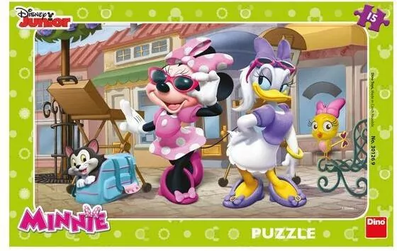 Puzzle 15 Ramkowe Minnie na Montmartre DINO - tantis.pl