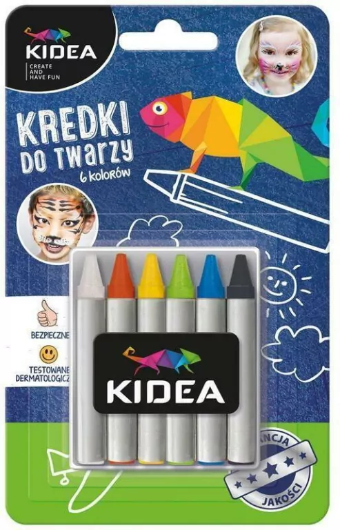 Kredki do twarzy. 6 kolorów - tantis.pl