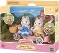 Sylvanian Families. Tandem na rowerze. Pieski Husky. Zestaw z figurkami - tantis.pl