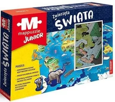Mappuzzle Junior. Zwierzęta świata - tantis.pl