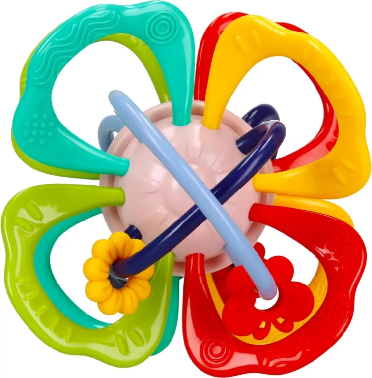 Sensoryczna kula gryzak z grzechotką - tantis.pl