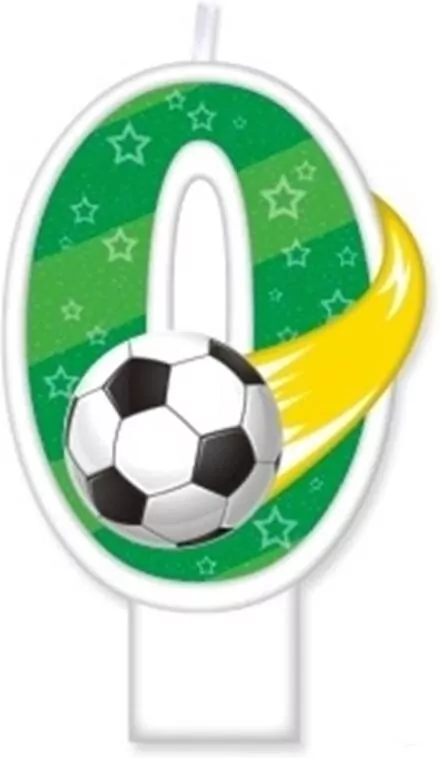 Świeczka urodzinowa Piłka 8cm Cyfra 0 SF-159-0 - tantis.pl