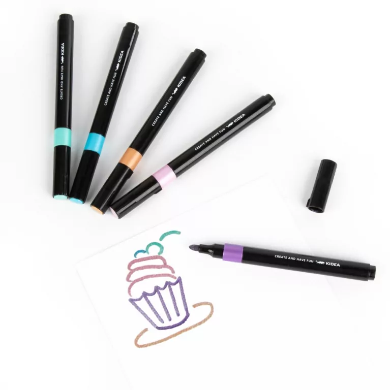 Markery metaliczne 5 kolorów KIDEA - tantis.pl